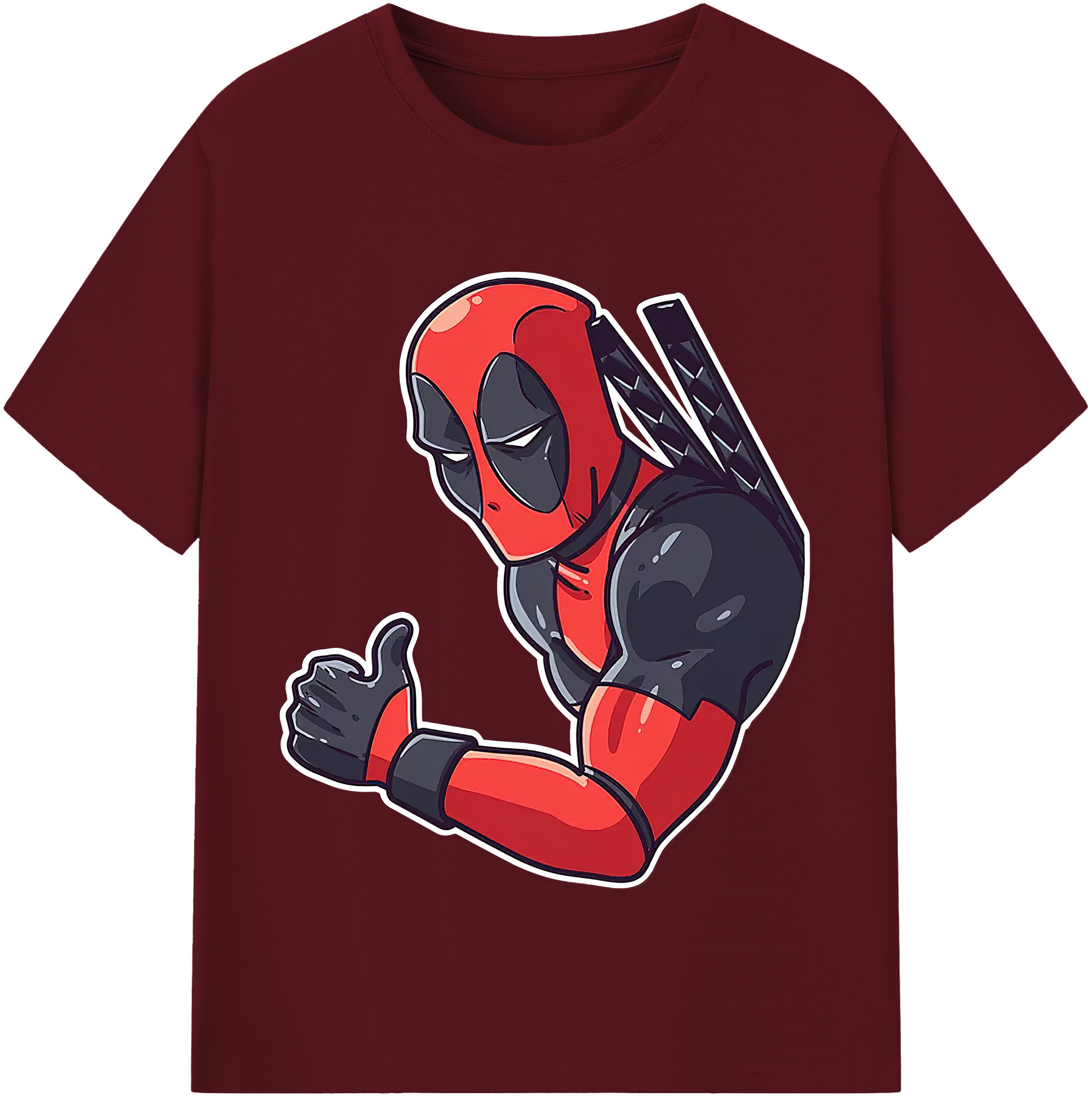 （画像用） Deadpool デッドプール 綿100％半袖Tシャツ（フロントプリント）